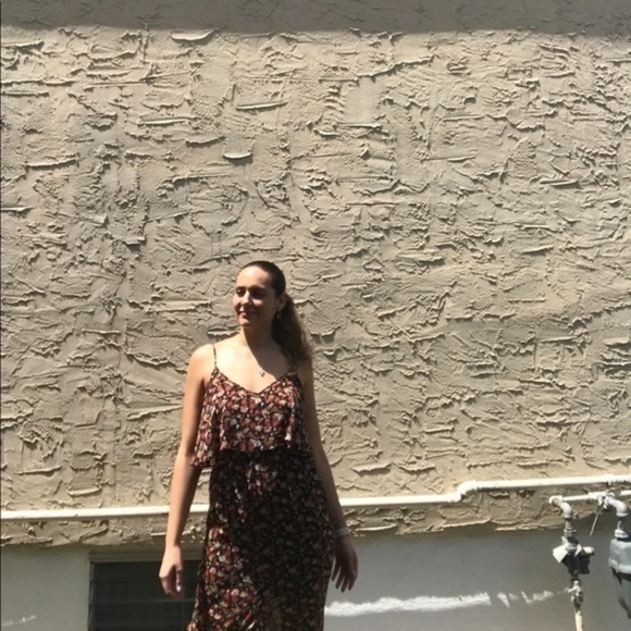 Express‎ Black Floral Maxi Dress Small - Picture 2 of 8